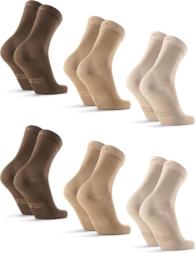 DANISH ENDURANCE Viscose Dress Socks, Premium, Soft, Breathable, Dress Socks for Men & Women, Unisex, 6-Pack