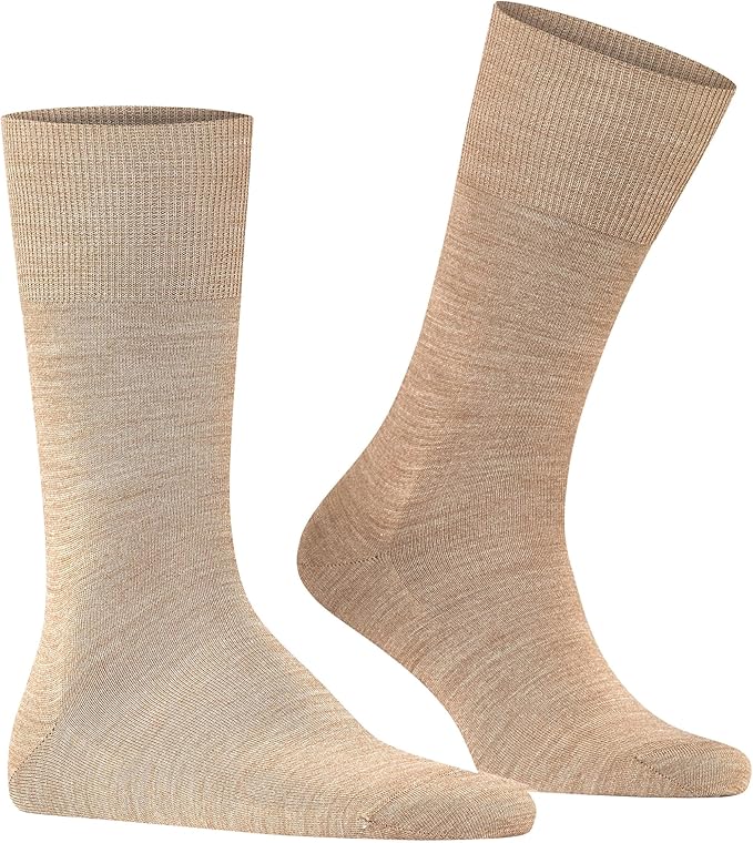 FALKE Men's Airport Dress Socks, Premium Merino Wool Cotton Blend, Sustainable Luxury, Eco-Friendly Business Casual, 1 Pair
