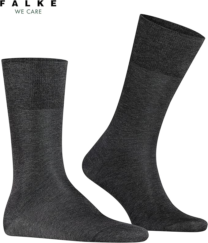 FALKE Men's Tiago Dress Socks, Sustainable Cotton, Crew, 1 Pair