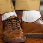 Merino Wool Mid-Calf Dress Socks for Men, Ribbed Dress Socks