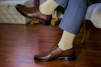 Hugh Ugoli Men's Bamboo Dress Socks for Business & Trouser, Thin & Seamless Crew Socks, 4 Pairs with Gift Box, Shoe Size 8-12