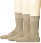 Hugh Ugoli Mens Cotton Dress Socks, Plain Colors, Regular Fit, Crew, Casual Socks, Shoe Size 6 to 15 (3 Pack)