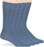 7BigStars Mens Dress Socks – 4 Pack Bamboo Crew Fit, Solid or Patterned, Thin Seamless Breathable Business