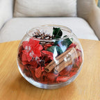 Qingbei Rina Potpourri Bags,Cinnamon Scented Red Potpourri Bowl Filler, Dried Flowers Home Fragrance Sachet of Petal,Vase Filler Decor,8.4 oz(Red)