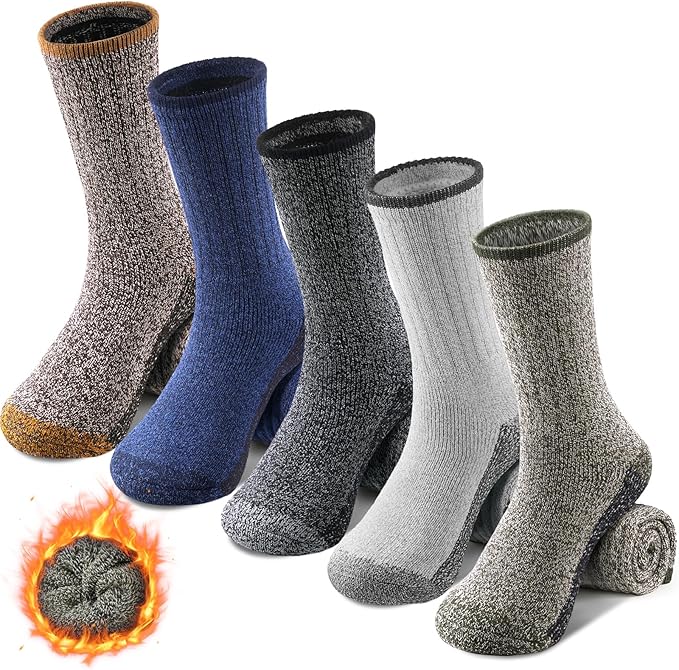 Wool Socks Mens - Extra Thick Winter Warm Merino Thermal Socks for Men