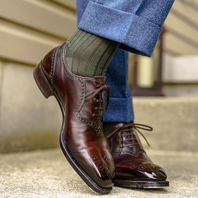 Cotton Dress Socks for Men – Comfortable Men’s Executive Socks – Classic Mid-Calf Dress Socks by Boardroom Socks