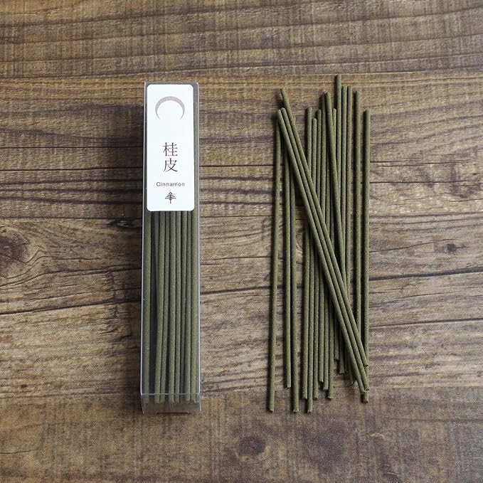 Asayu Japan Traditional Incense Sticks - Harmony Set (Cinnamon + Juniper), 40gr (Each Scent 20g), for Yoga, Zen Meditation and Relaxation - Traditional Smoke Type