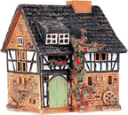 Ceramic Houses Collection - Collectible Miniature of Historic House in Lauterbach Germany - Cone Incense Holder Room Decor - Ceramic Incense Burner S19-5