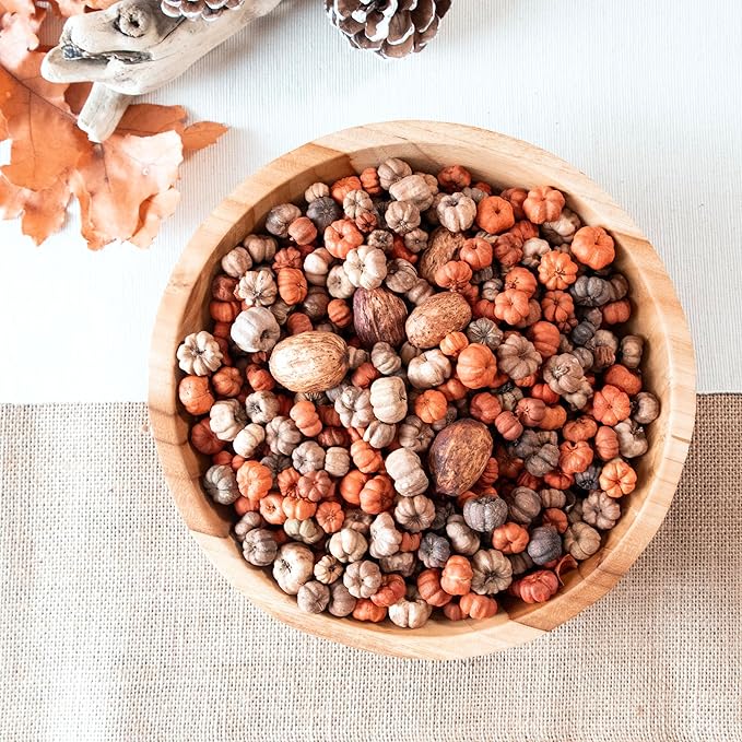 ANDALUCA Natural Vase Fillers | Fall Fragrance Scented Putka Pods Potpourri Home Décor (Mixed Putka Pods)