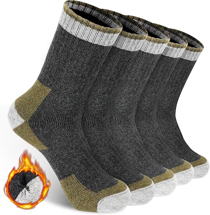 Wool Socks Mens - Extra Thick Winter Warm Merino Thermal Socks for Men