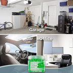 SMELLS BEGONE Odor Eliminator Gel Beads - Air Freshener - Eliminates Odor in Bathrooms, Cars, Boats, RVs and Pet Areas - Made with Essential Oils - Calming Rain Scent - 12 Ounce