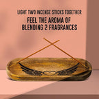 raajsee Incense Holder -Incense Burner Holder –Ash Catcher - Incense Stick Holder - Meditation & Yoga - Great Gift for Any Occasion Size 11x4 inch (Heart Brown)