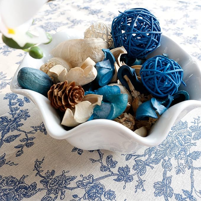 Qingbei Rina Summer Potpourri Bags, Ocean Breeze Scented Potpourri Bowl Filler,Beach Coastal Blue Vase Filler,Home Fragrance Sachet of Petal,Bathroom Easter Decor,9.9 Oz