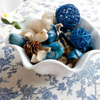 Qingbei Rina Summer Potpourri Bags, Ocean Breeze Scented Potpourri Bowl Filler,Beach Coastal Blue Vase Filler,Home Fragrance Sachet of Petal,Bathroom Easter Decor,9.9 Oz