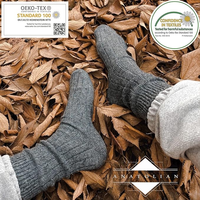 anatolian Alpaca Wool Socks Low Calf for Men Women - Warm Comfortable Everyday Casual Dress Socks