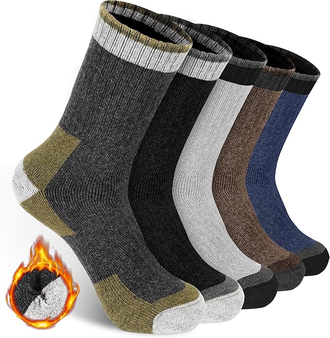 Wool Socks Mens - Extra Thick Winter Warm Merino Thermal Socks for Men