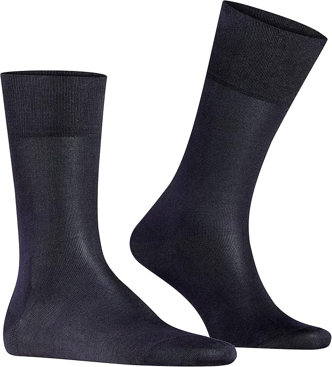 FALKE Men's Tiago Dress Socks, Sustainable Cotton, Crew, 1 Pair