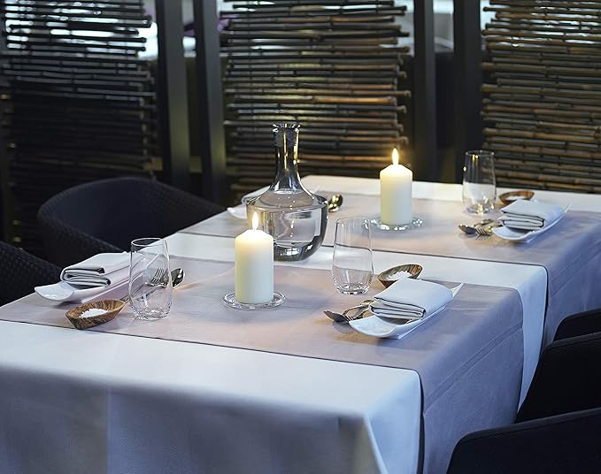 BOLSIUS 6 Ivory Pillar Candles Bulk - 3x3 Inches Candle Set - 25+ Hours Clean Burning - No Palm Oil - 0% Animal Fat - Premium European Quality - Unscented Dripless Dinner Pillars