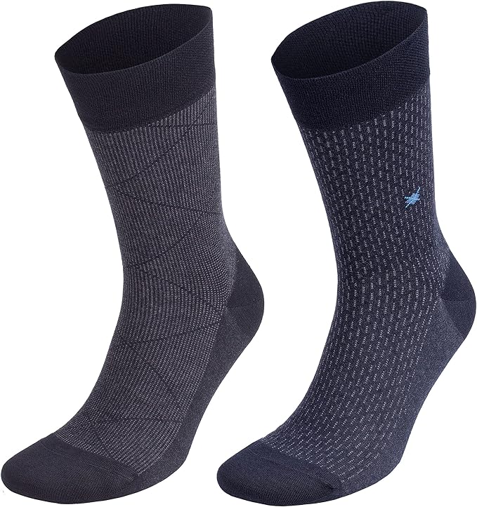 Men’s Dress and Trouser Socks – Premium Rayon Made From Bamboo, Crew Socks (6 pair + Gift box)