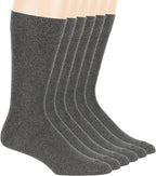 7BigStars Mens Dress Socks – 6 Pairs Crew, Soft Stay Up, Cotton Comfort for Business, Office, Big and Tall, Breathable