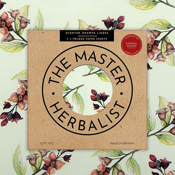 Floral Scented Drawer Liners in Lavender, Lily of The Valley, Sandalwood and Lily (Sandalwood | Floral, Folded)