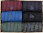 Men’s Dress and Trouser Socks – Premium Rayon Made From Bamboo, Crew Socks (6 pair + Gift box)