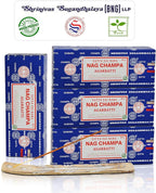 Raajsee Incense Holder Bundle with Satya Nagchampa Incense Sticks 250 gmx 4 Pack (1000 gm), Satya BNG (Bangalore) Insenses, Satya Nagchampa Natural Insence