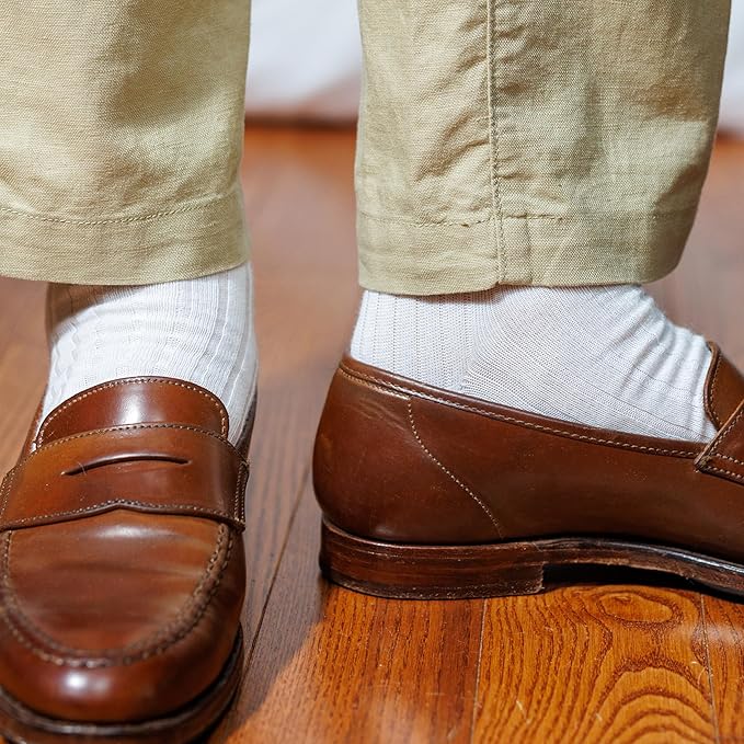 Cotton Dress Socks for Men – Comfortable Men’s Executive Socks – Classic Mid-Calf Dress Socks by Boardroom Socks