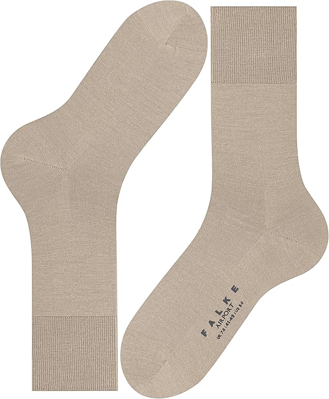 FALKE Men's Airport Dress Socks, Premium Merino Wool Cotton Blend, Sustainable Luxury, Eco-Friendly Business Casual, 1 Pair