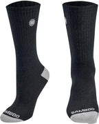 Bamboo Sports Premium Bamboo Crew Work Socks- Moisture Wicking, Odor Eliminating