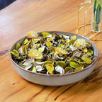 Qingbei Rina Potpourri Bowl Filler, Lemon Scented Potpourri Bags,Yellow Decorative Dried Flowers, Home Fragrance Perfume Petal,Vase Decor,2 Bags,8.4 oz