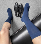 Men's Dress Socks 5 Pairs Mens Cotton Calf Business Formal Socks Soft Breathable Athletic Long Crew Casual Socks