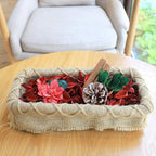 Qingbei Rina Potpourri Bags,Cinnamon Scented Red Potpourri Bowl Filler, Dried Flowers Home Fragrance Sachet of Petal,Vase Filler Decor,8.4 oz(Red)