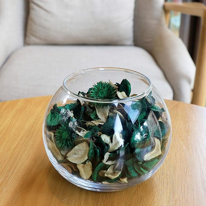 Qingbei Rina Green Potpourri Bag,Evergreen Scented Potpourri Dried Flower,Christmas Decorative Bowl Vase Filler,Home Fragrance, Winter Holiday Table Decor,8.4oz.