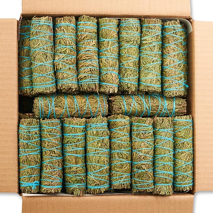 Cedar Smudge Sticks 4 Inch | Cedar Sage Smudging Wands | Wholesale Sage Bulk Sage Kit | Salvia Blanca para Limpiar | Sustainably Sourced California Sage