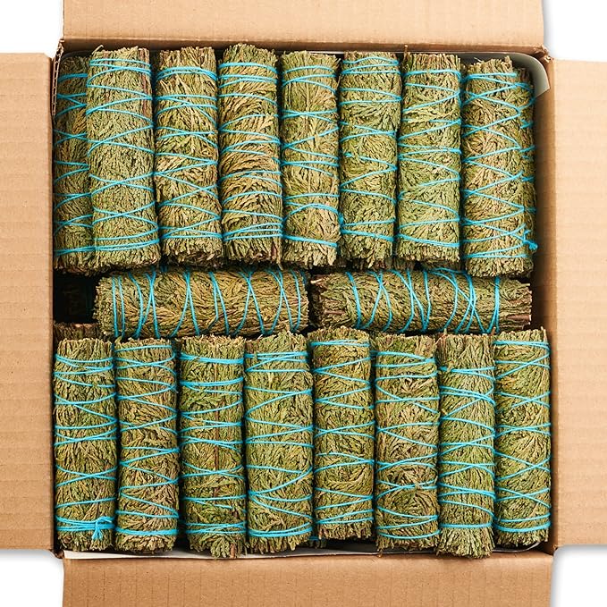 Cedar Smudge Sticks 4 Inch | Cedar Sage Smudging Wands | Wholesale Sage Bulk Sage Kit | Salvia Blanca para Limpiar | Sustainably Sourced California Sage