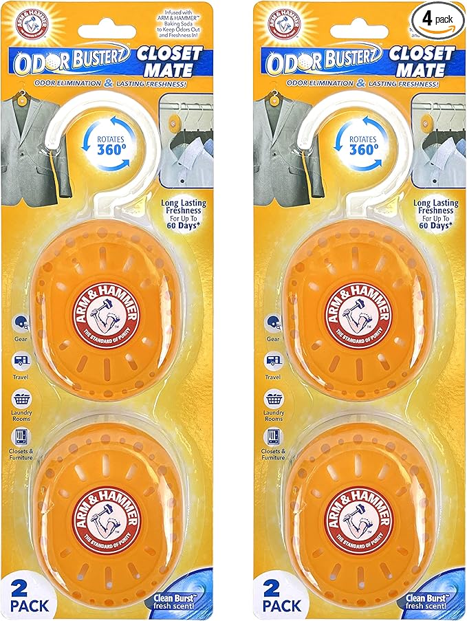 Arm & Hammer Odor Busterz Closet Mate, 4 Count Deodorizer