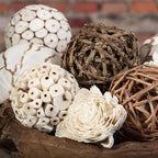 ANDALUCA Natural Tones Vase & Bowl Filler Decorative Balls (Natural Orbs)