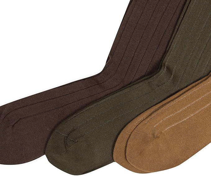 Polo Ralph Lauren Men's Cotton Ribbed Dress Crew Socks -3 Pair Pack-Soft and Lightweight Cotton Comfort
