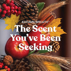 Yankee Candle Autumn Wreath, Fall Scented Candle, 22oz Large Jar with up to 150 Hour Burn Time