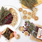 6 Pack Potpourri Simmer Kit 480g Christmas Stovetop Potpourri with Stickers Lemon Garden Scent Winter Natural Non Toxic Home Fragrance for Xmas Scent Stocking Stuffer Gifts