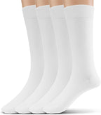 Modal Mens Crew Socks, Formal Mid-Length Dress Calf Socks 2 or 4 Pk
