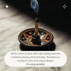 Luna Sundara Authentic Peru Pottery Palo Santo Stick Holder and Incense Holder Includes 5 Palo Santo Sticks Handmade Ceramic Smudge Bowl Sage Holder Palo Santo Holder (Apricot)