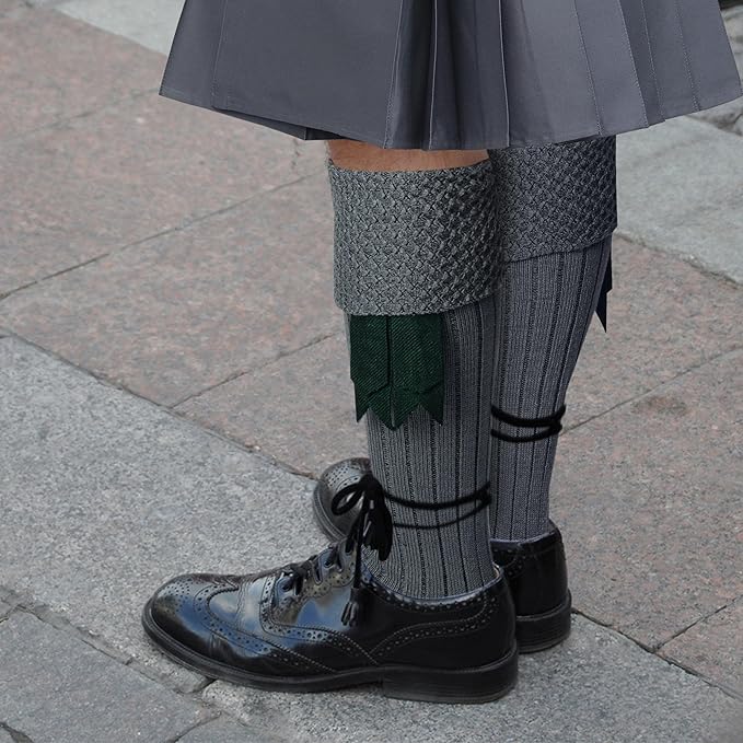 DSS KILTS-Kilt Hose, Tradional Scottish Kilt Scocks Wool Blend, Bubbled Design Kilt Socks for USA Shoe Sizes