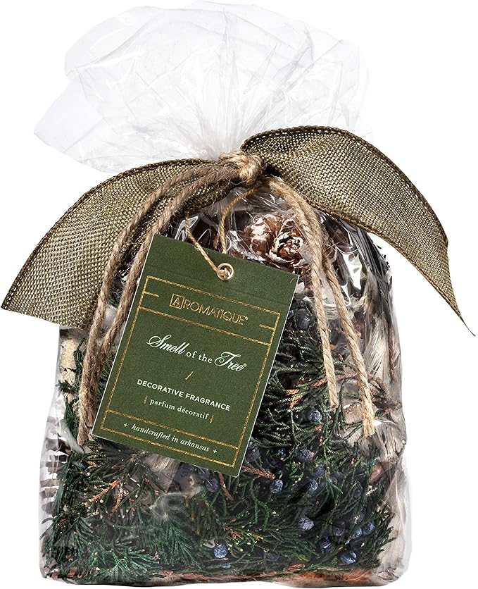 Aromatique The Smell of Tree Potpourri Bag 8oz - Decorative Home Fragrance, Perfect Winter Christmas Decoration Pinecomb Air Freshener Sachet Botanicals Catchall Bowl Filler Decor Xmas Centerpiece