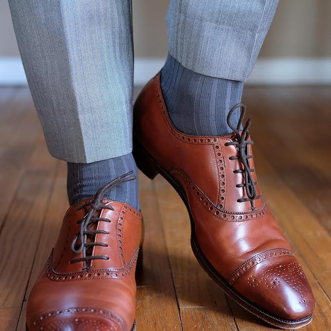Cotton Dress Socks for Men – Comfortable Men’s Executive Socks – Classic Mid-Calf Dress Socks by Boardroom Socks