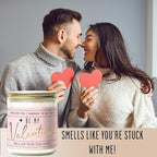 Valentines Day Gifts for Her, Valentine Candles, Valentines Gift for Girlfriend -Will You Be My Valentine Candle, w/Sandalwood & Red Roses I Valentines Gifts for Wife I 9oz, 50Hr Burn, USA Made