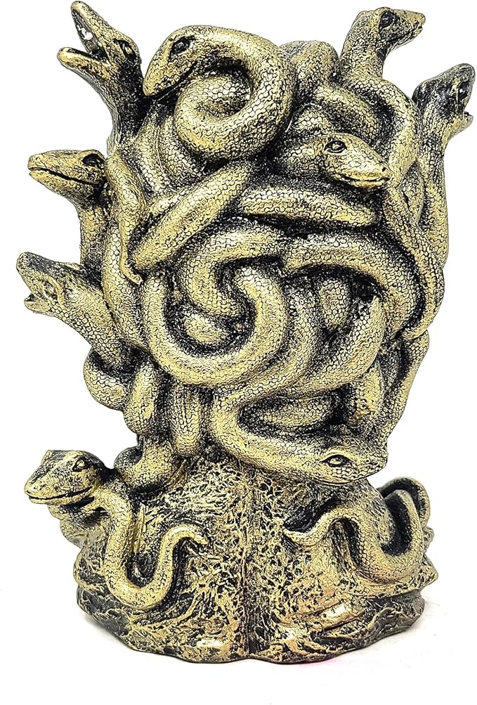 New Age Imports, Inc. - MEDUSA Backflow Incense & Cone Burner Waterfall Effect -Backflow Incense Burner: Elevate Your Space with Serenity in Motion-Mesmerizing Waterfall Smoke Effect (MEDUSA-BFL-44)