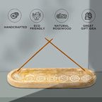 raajsee Incense Holder -Incense Burner Holder –Ash Catcher - Incense Stick Holder - Meditation & Yoga - Great Gift for Any Occasion Size 11x4 inch (Seven Chakra White)