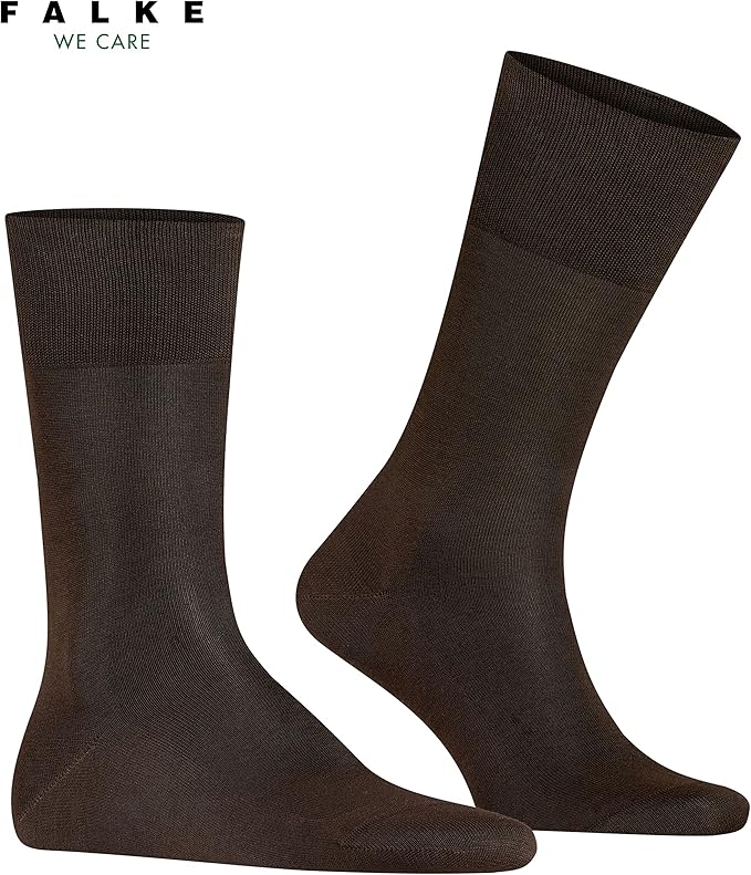 FALKE Men's Tiago Dress Socks, Sustainable Cotton, Crew, 1 Pair
